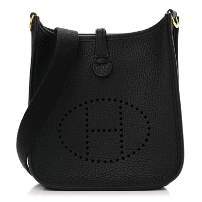 Hermes Taurillon Clemence Evelyne TPM Black 1 of 11