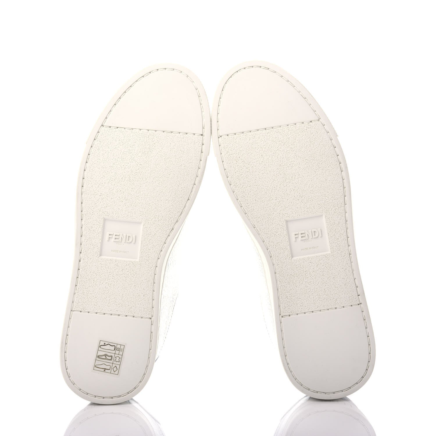 Fendi Metallic Vitello Lurex Rockoclick Slip On Sneakers 36.5 Silver 6 of 11