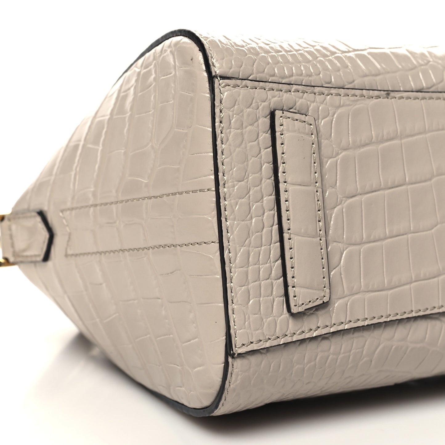 Calfskin Crocodile Embossed Mini Antigona Dune