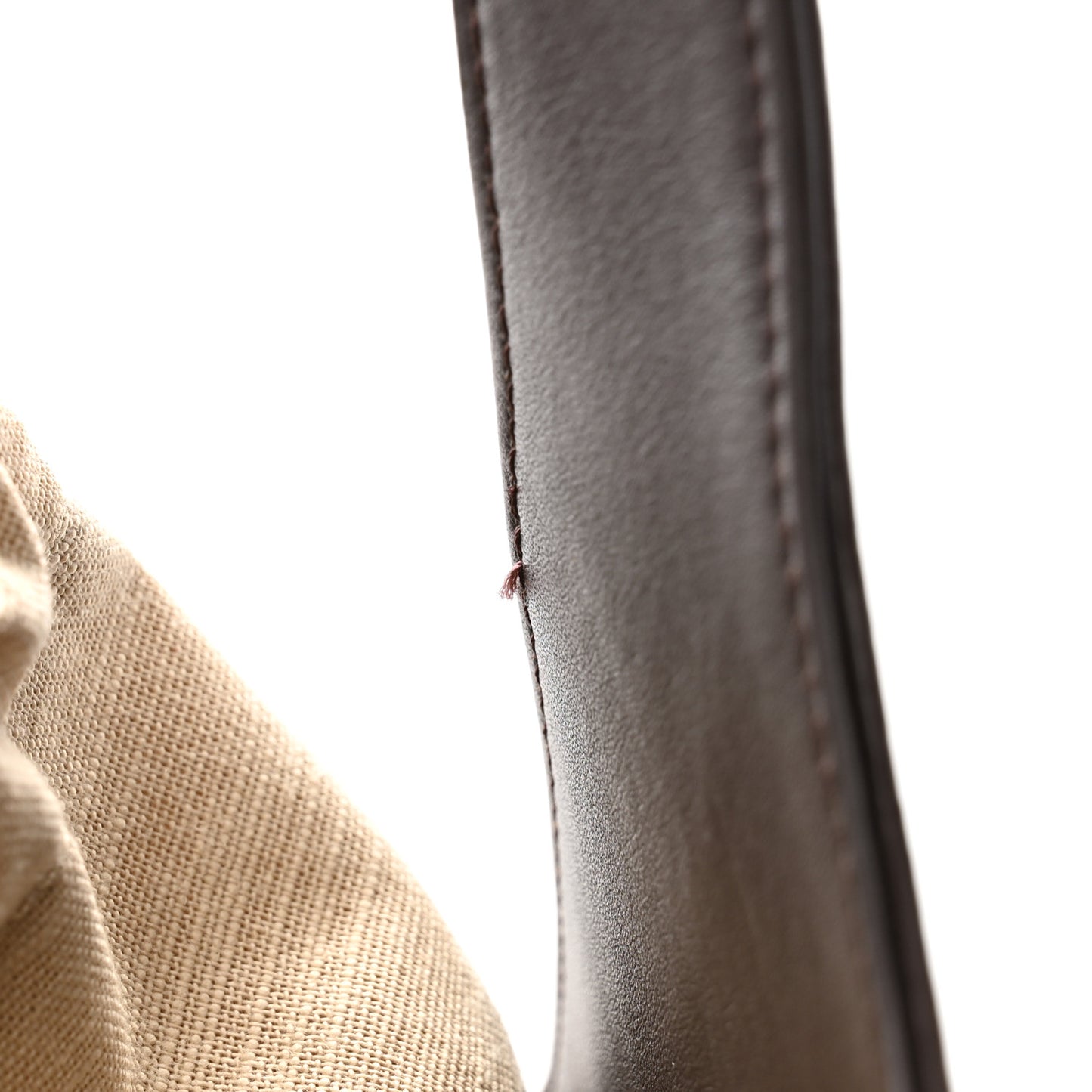 Calfskin Stitched Maxi Shopping Bag Dark Brown