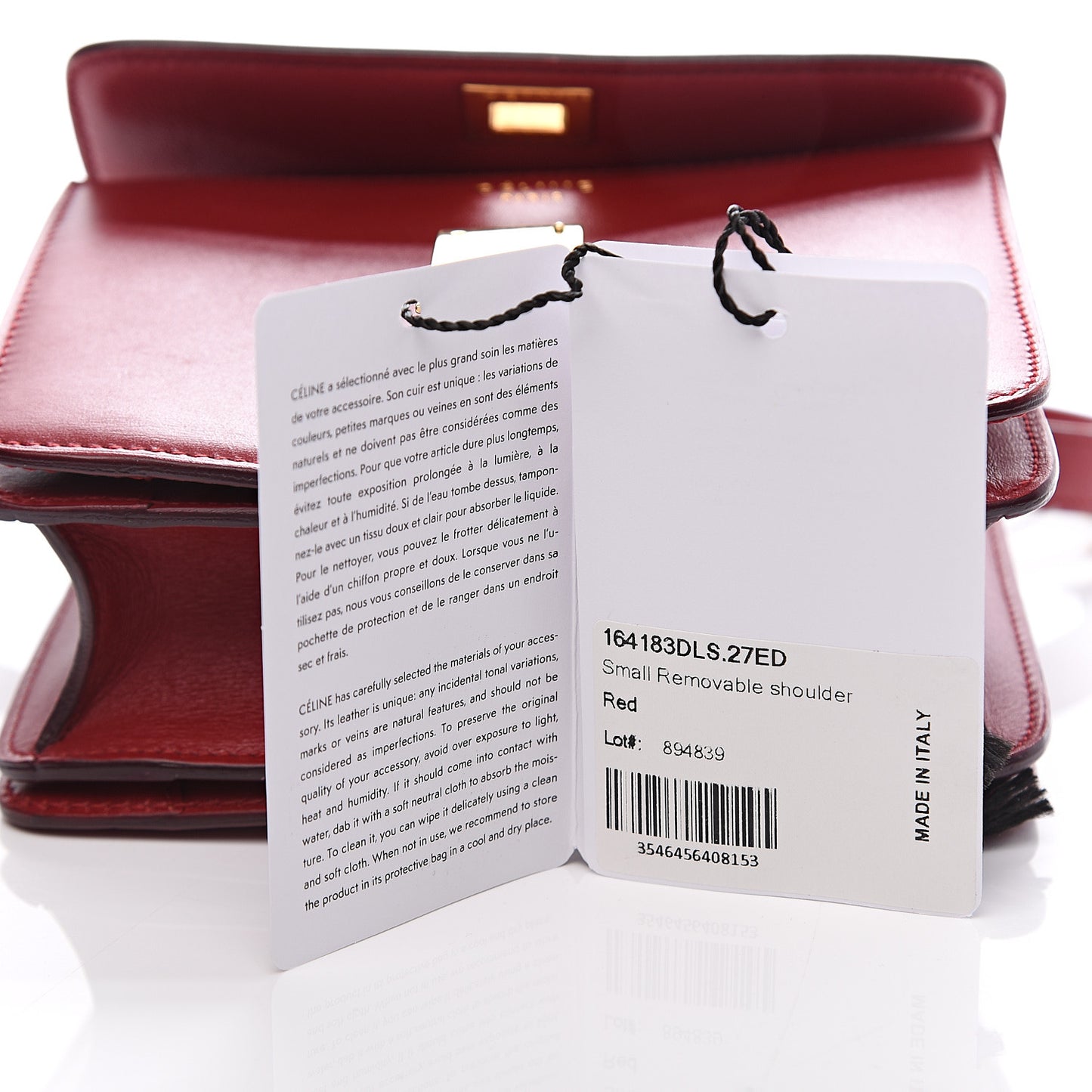 Smooth Calfskin Small Classic Box Flap Bag Red