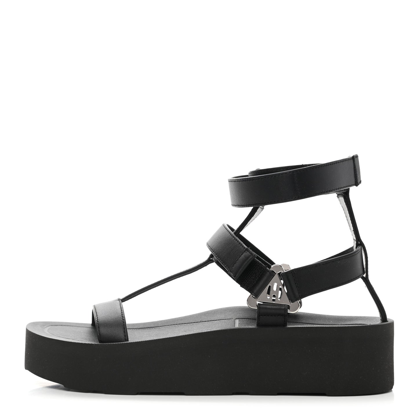 Calfskin Womens Enid Sandals 38 Black