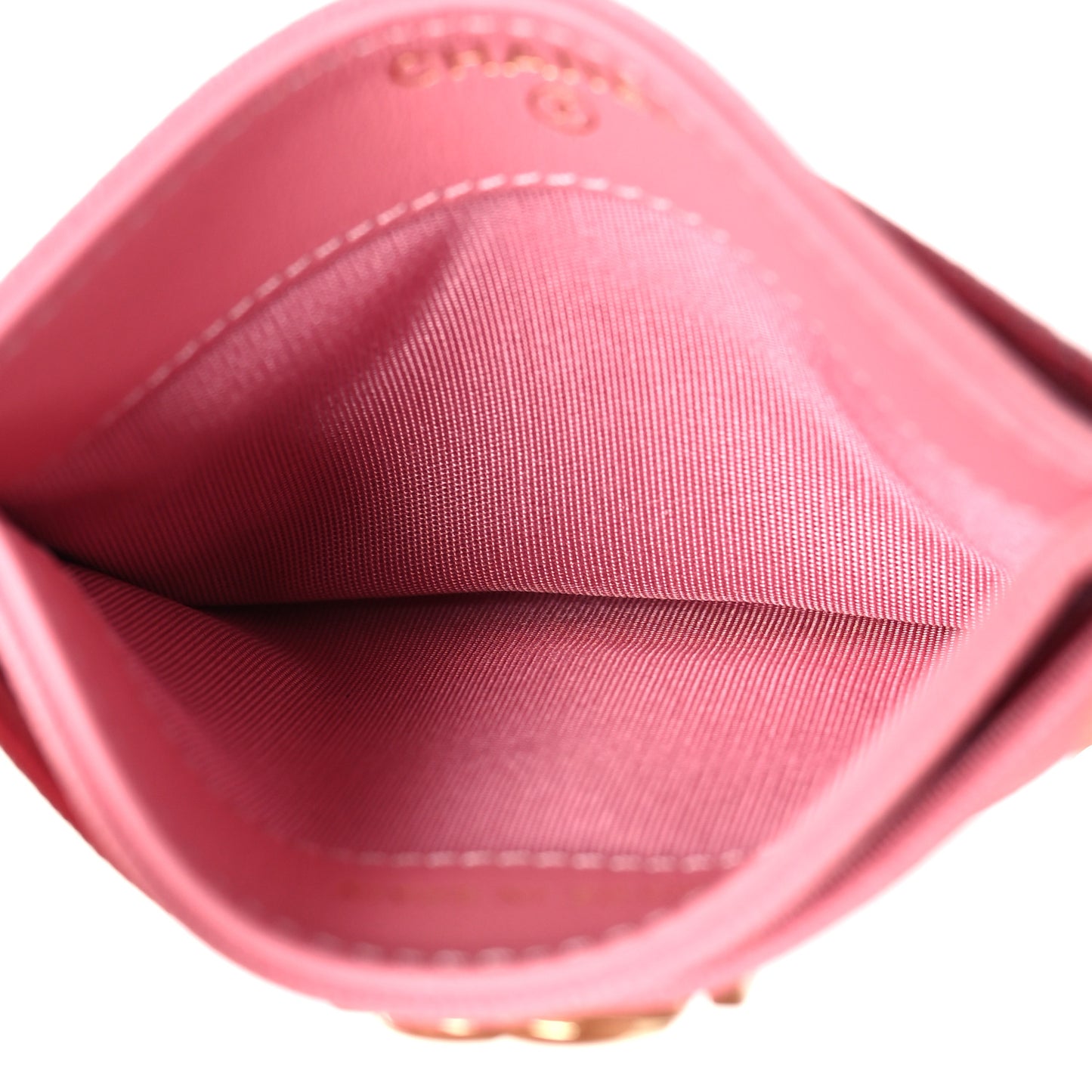 Caviar Quilted Boy Card Holder Pink