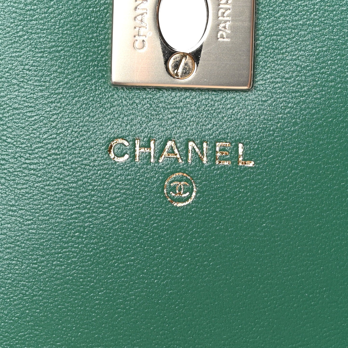 Lambskin Crystal Diamante Clutch With Chain Green