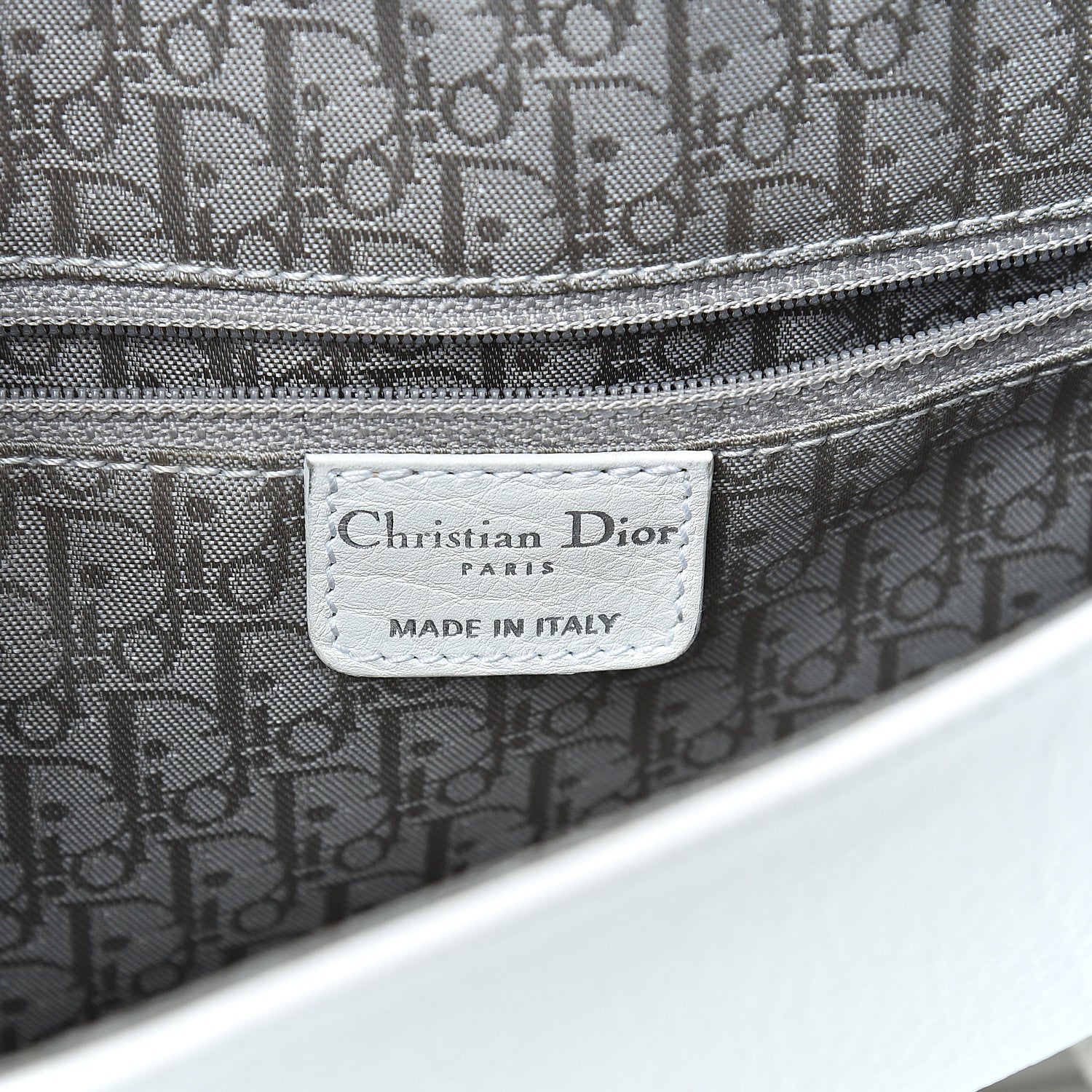 Christian Dior Calfskin Braided Gaucho Double Saddle Bag White 6 of 15