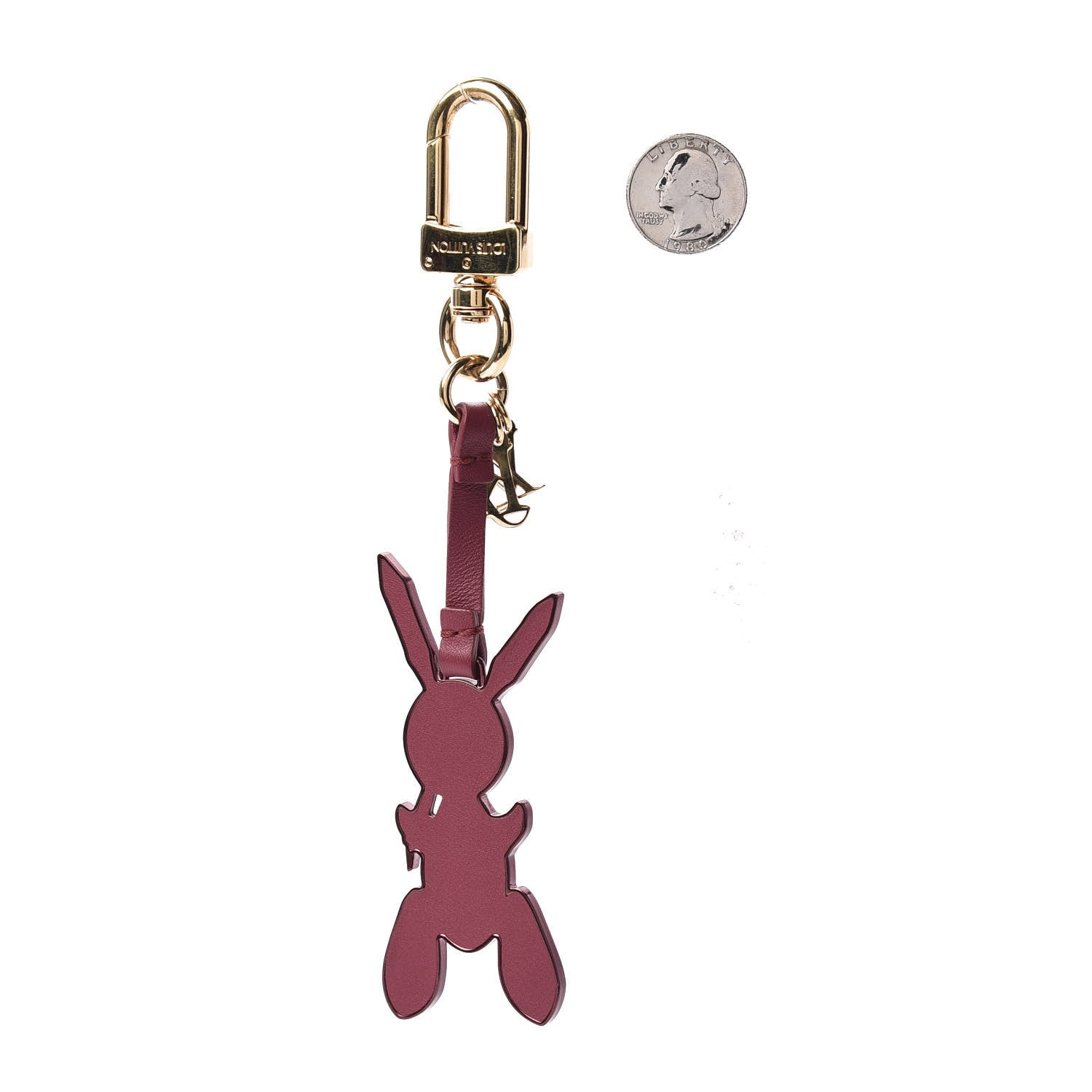 Louis Vuitton Calfskin Jeff Koons Masters LV Rabbit Bag Charm Key Ring 2 of 3