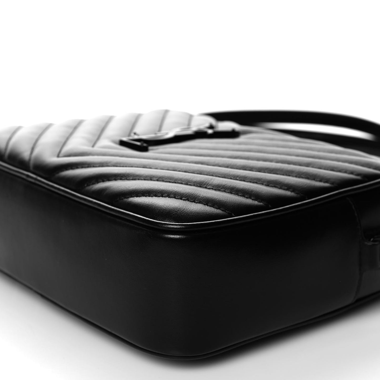 Calfskin Matelasse Monogram Lou Camera Bag Black