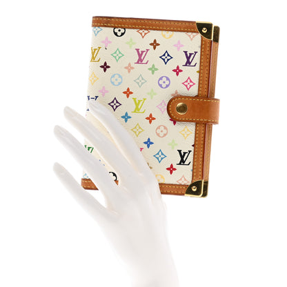 Louis Vuitton Monogram Multicolor Small Ring Agenda Cover White 2 of 8