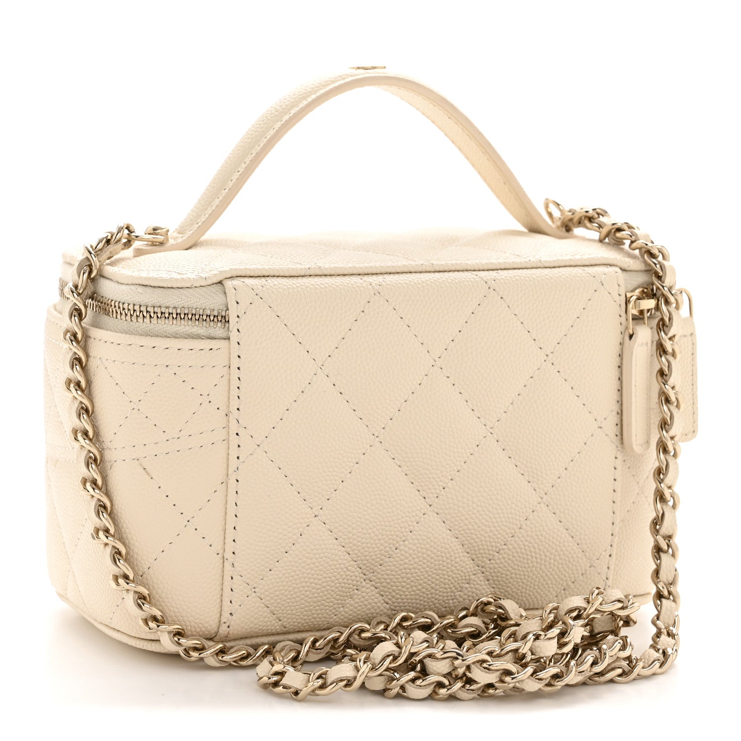 Chanel Caviar Quilted Trendy Handle Mini Vanity Ecru 3 of 10
