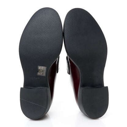 Prada Spazzolato Metal Triangle Logo 50mm Loafers 39.5 Cordovan 6 of 9