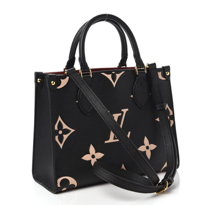 Louis Vuitton Empreinte Monogram Giant Onthego PM Black Beige 3 of 9