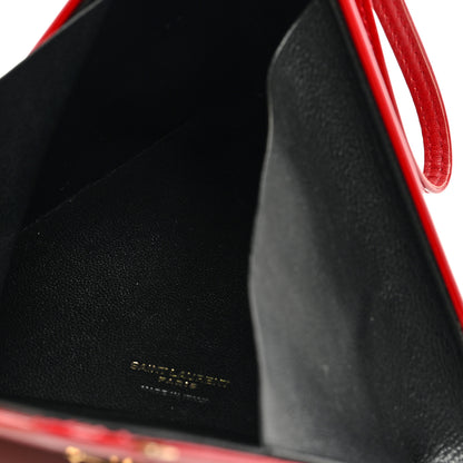 Saint Laurent Patent Pyramid Clutch Rouge 5 of 7