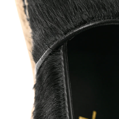 Chanel Calfskin Hair CC Espadrilles 35 Black 10 of 10