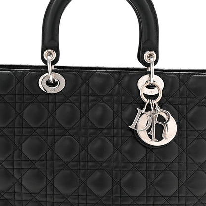 Christian Dior Lambskin Cannage Large Lady Dior Black 8 of 11