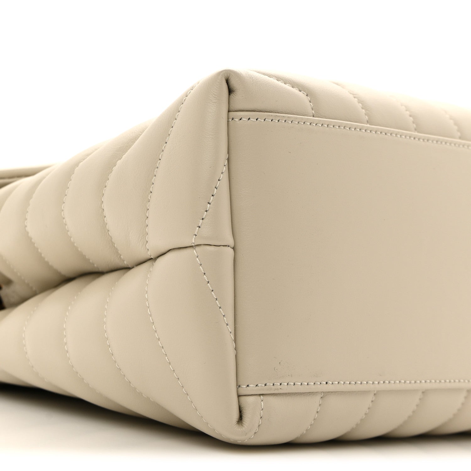 Saint Laurent Calfskin Y Quilted Monogram Medium Loulou Chain Satchel Crema Soft 10 of 13