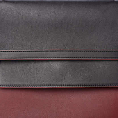 Celine Smooth Calfskin Bi-Color Mini Belt Bag Burgundy Black 9 of 11