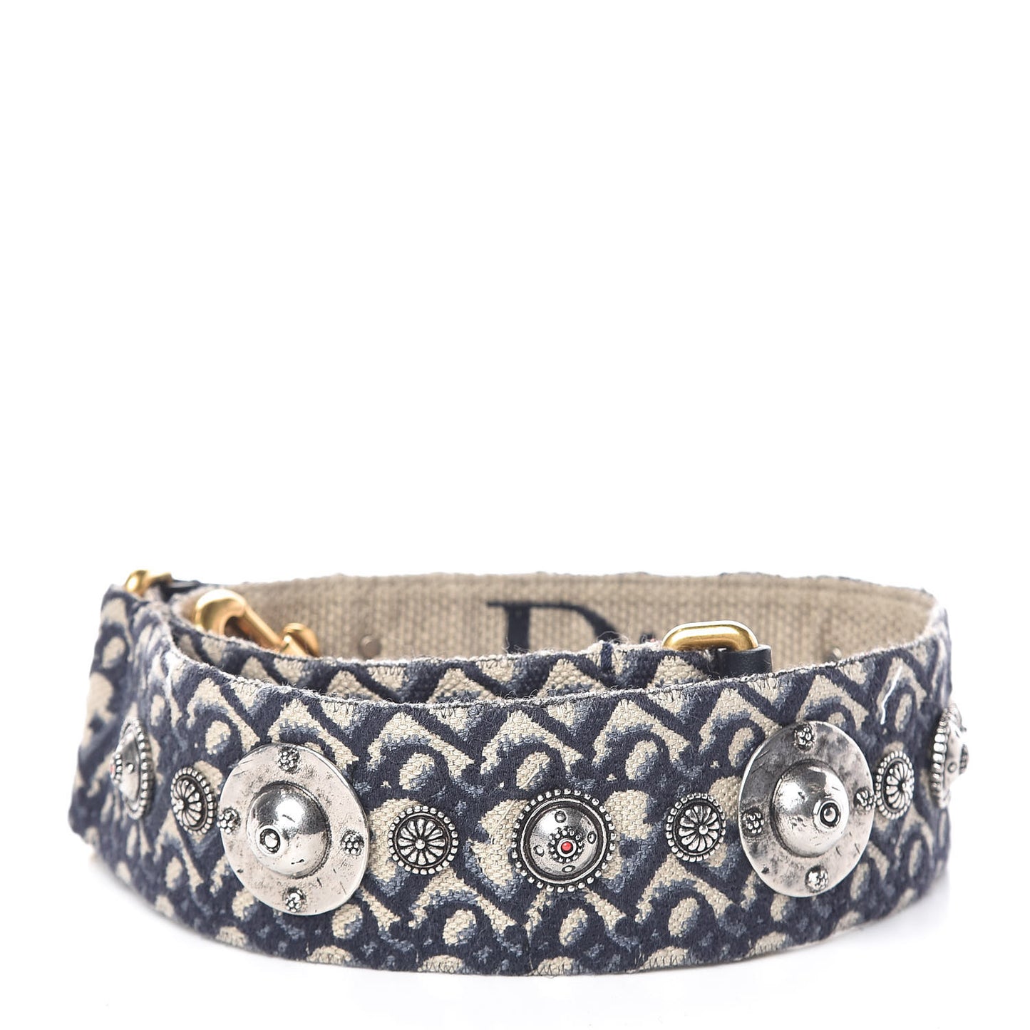 Oblique Studded Shoulder Strap Blue