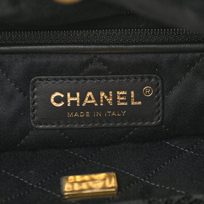 Chanel Velvet Sequin Quilted Chanel 22 Black 7 of 12