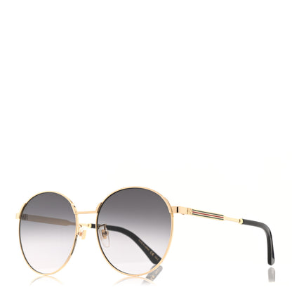 Gucci Web Round Sunglasses GG0206SK Gold 1 of 7