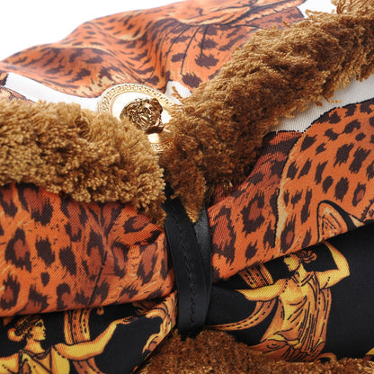Versace Silk Leopard Print Pillow Talk Shoulder Bag Gold 8 of 9
