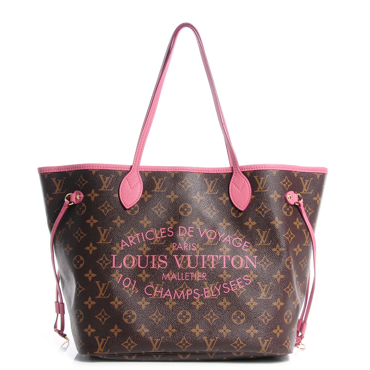 Monogram Articles de Voyage Ikat Neverfull MM Rose Velours