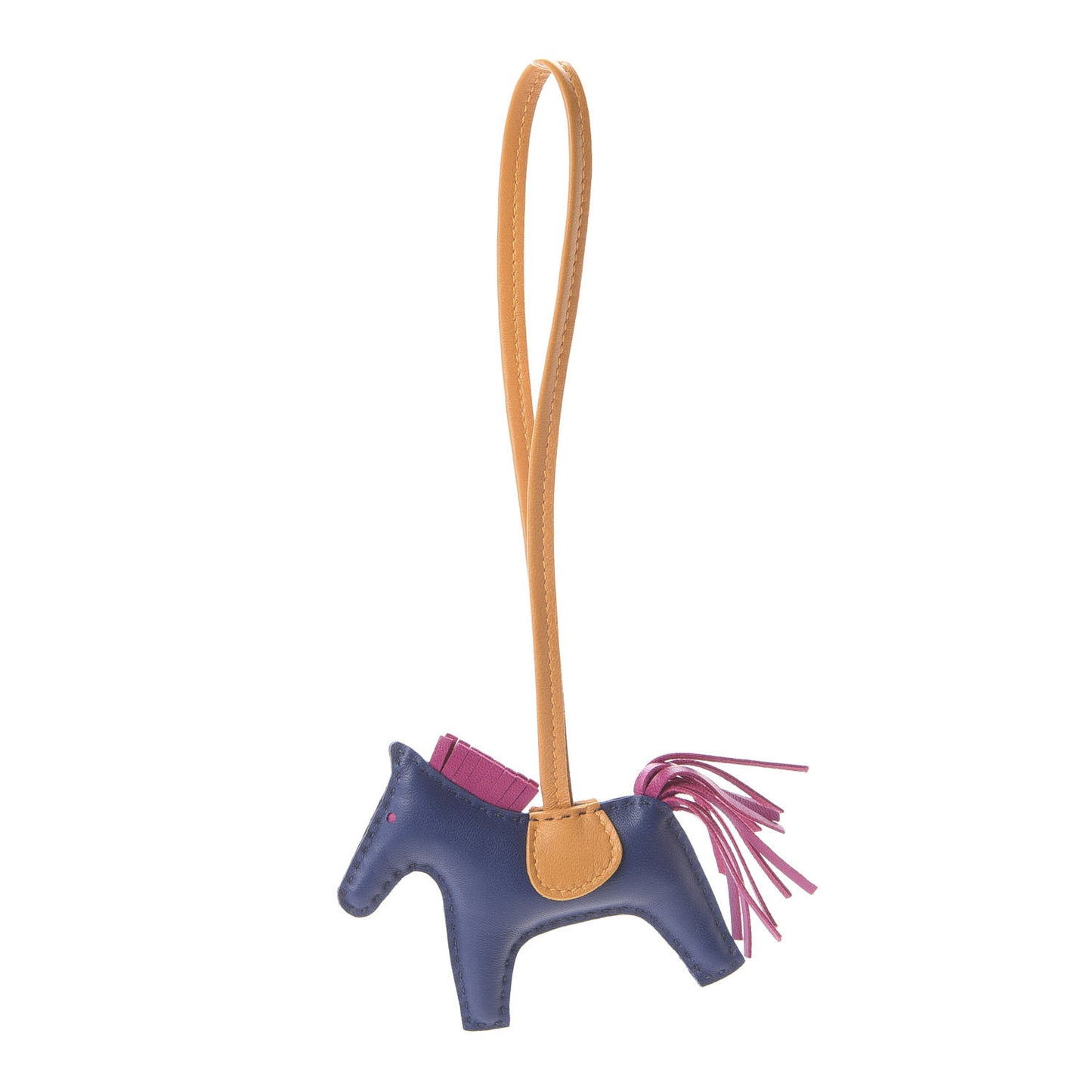 Milo Lambskin Grigri Rodeo Horse Bag Charm PM Bleu Saphir Rose Pourpre Bouton D'Or