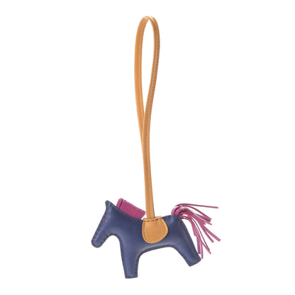Hermes Milo Lambskin Grigri Rodeo Horse Bag Charm PM Bleu Saphir Rose Pourpre Bouton D'Or 1 of 2