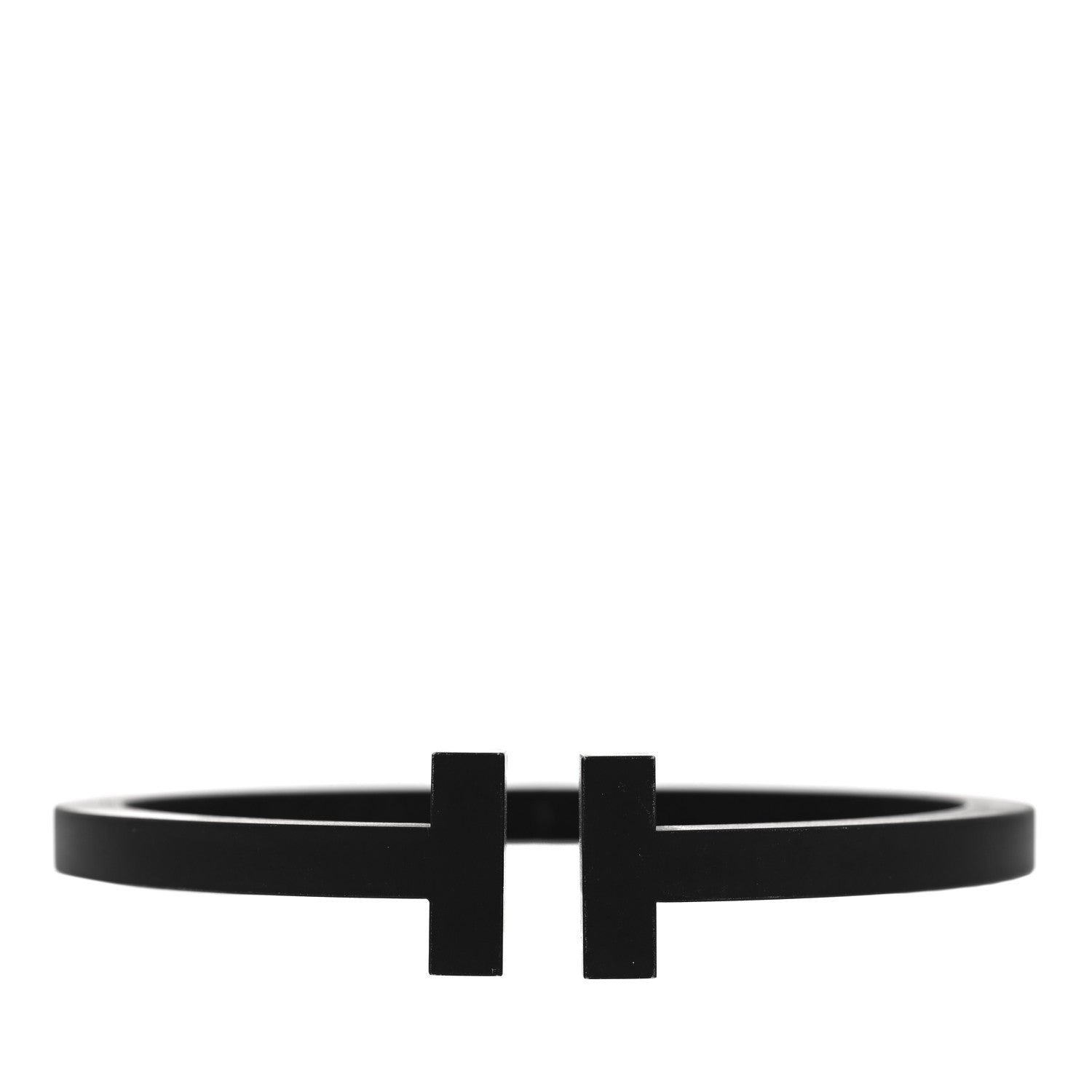 Tiffany Black-Coated Stainless Steel T Square Bracelet 1 of 3
