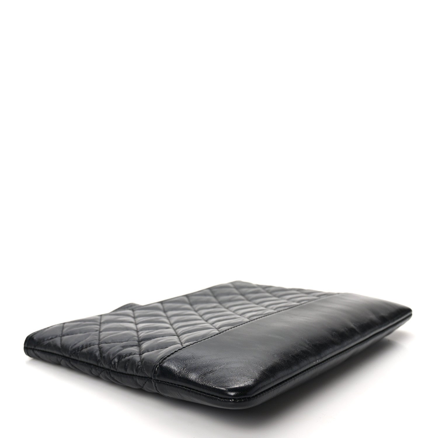 Chanel Aged Calfskin Quilted Medium Gabrielle Cosmetic Case Black 4 of 11