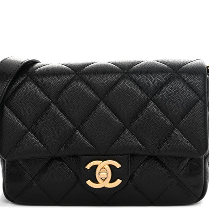 Chanel Caviar Quilted Small Twist Your Buttons Flap Black 8 of 10