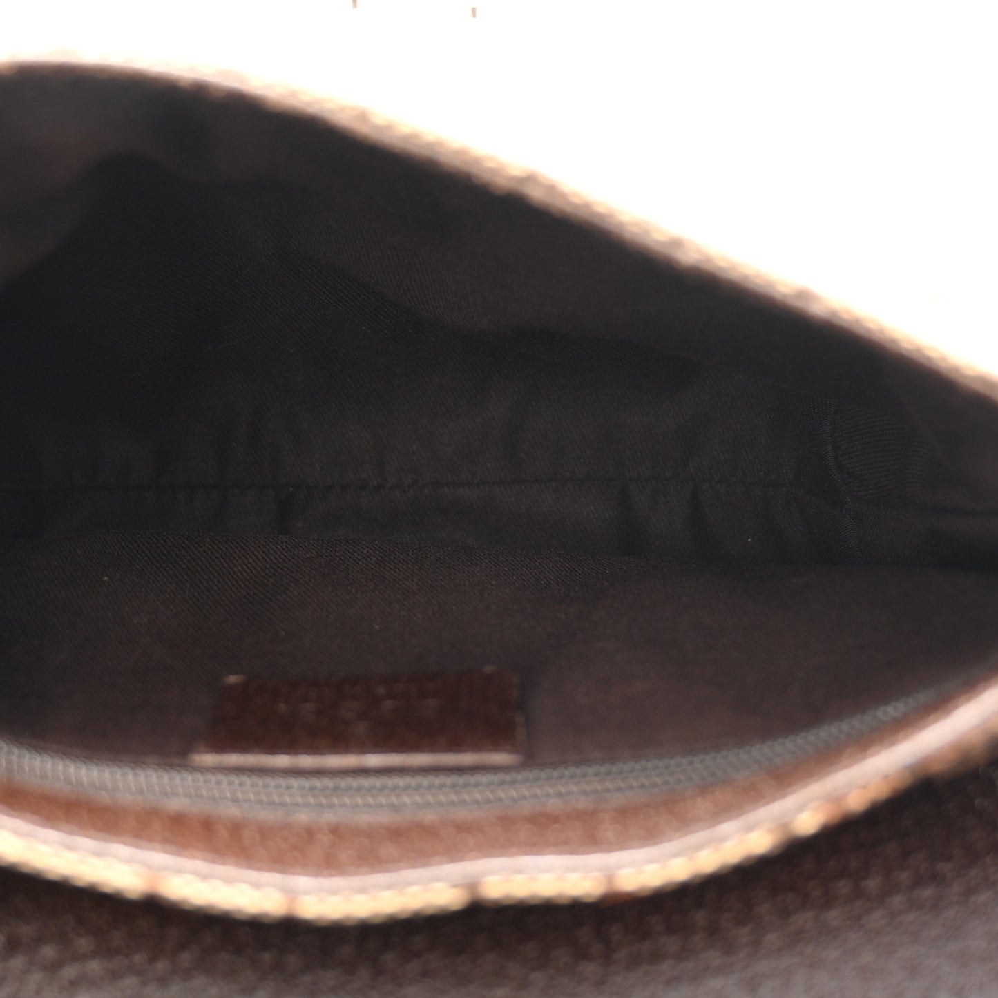 Monogram Waist Pouch Bag Dark Brown