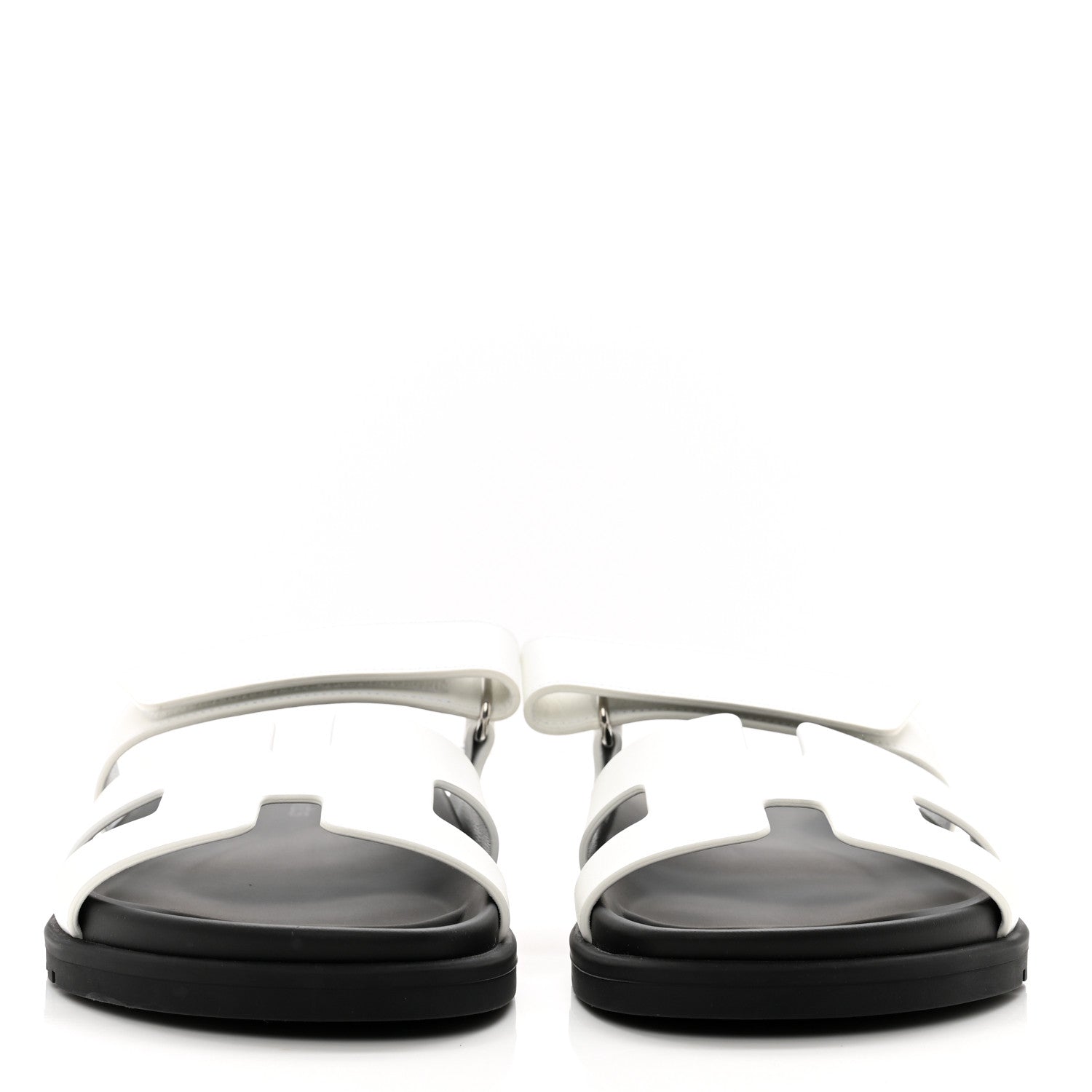 Hermes Calfskin Womens Chypre Sandals 37 White 2 of 9