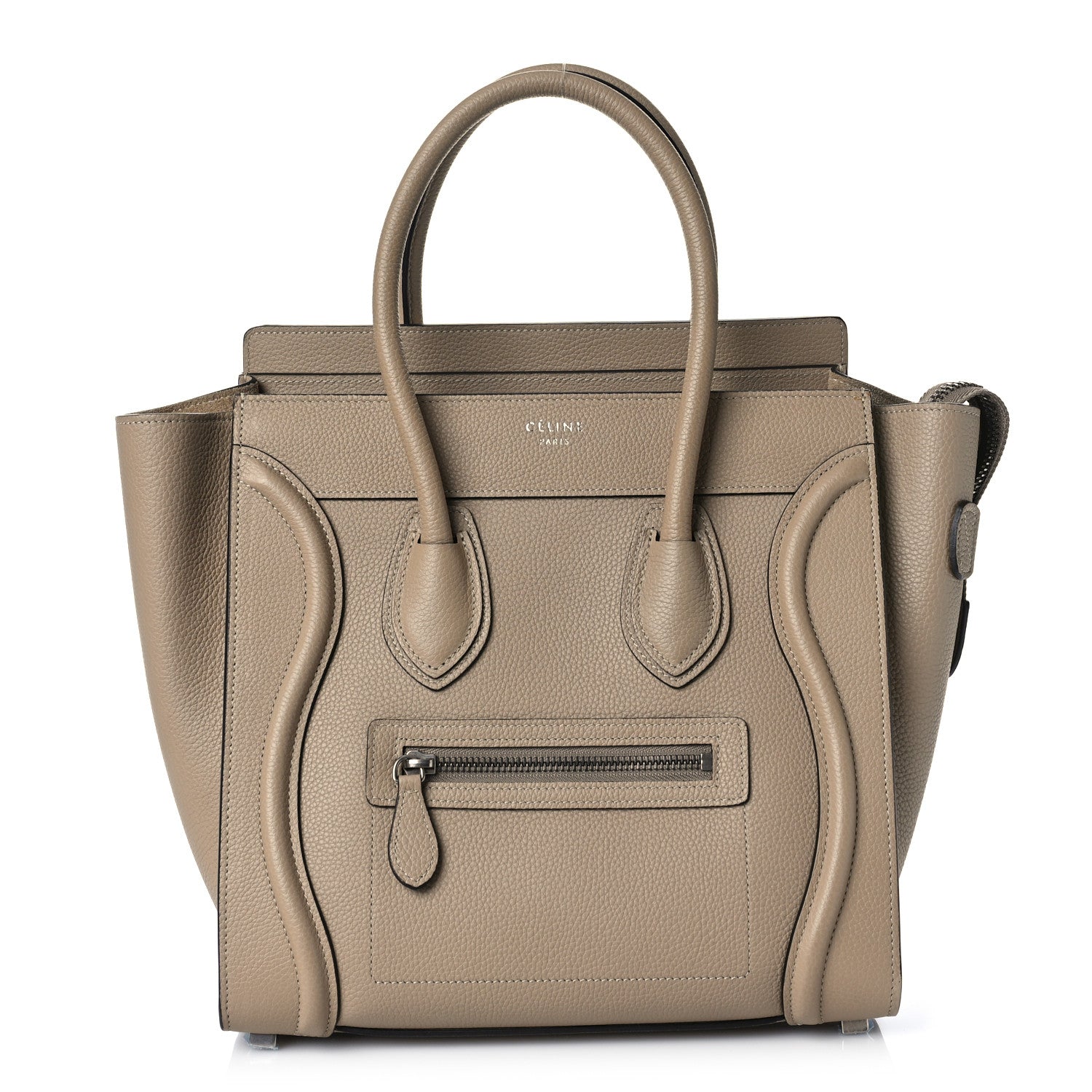 Celine Drummed Calfskin Micro Luggage Dune 1 of 10