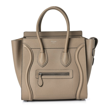 Celine Drummed Calfskin Micro Luggage Dune 1 of 10