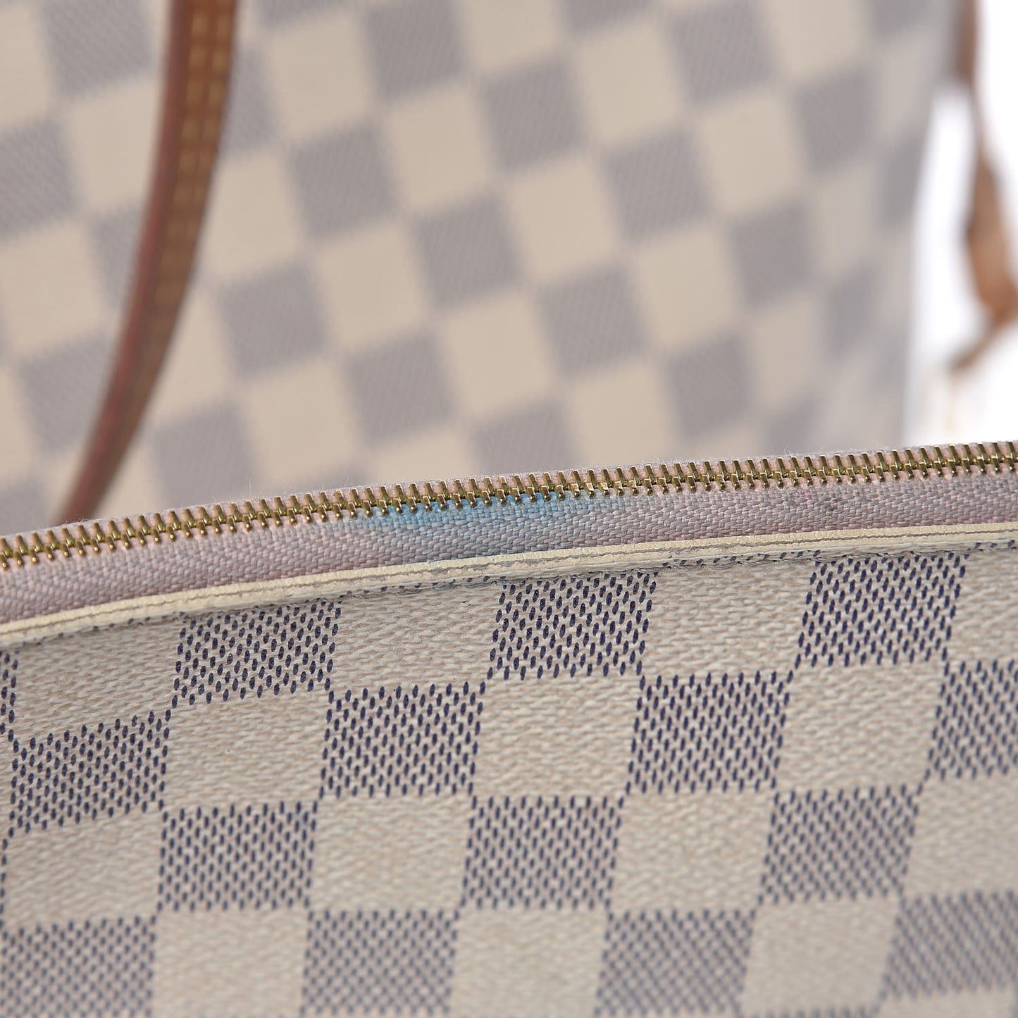 Damier Azur Neo Neverfull MM Rose Ballerine