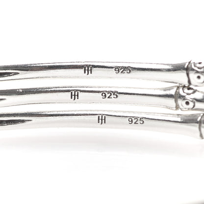 John Hardy Sterling Silver Bamboo Bangle Bracelet Set of 3 5 of 5