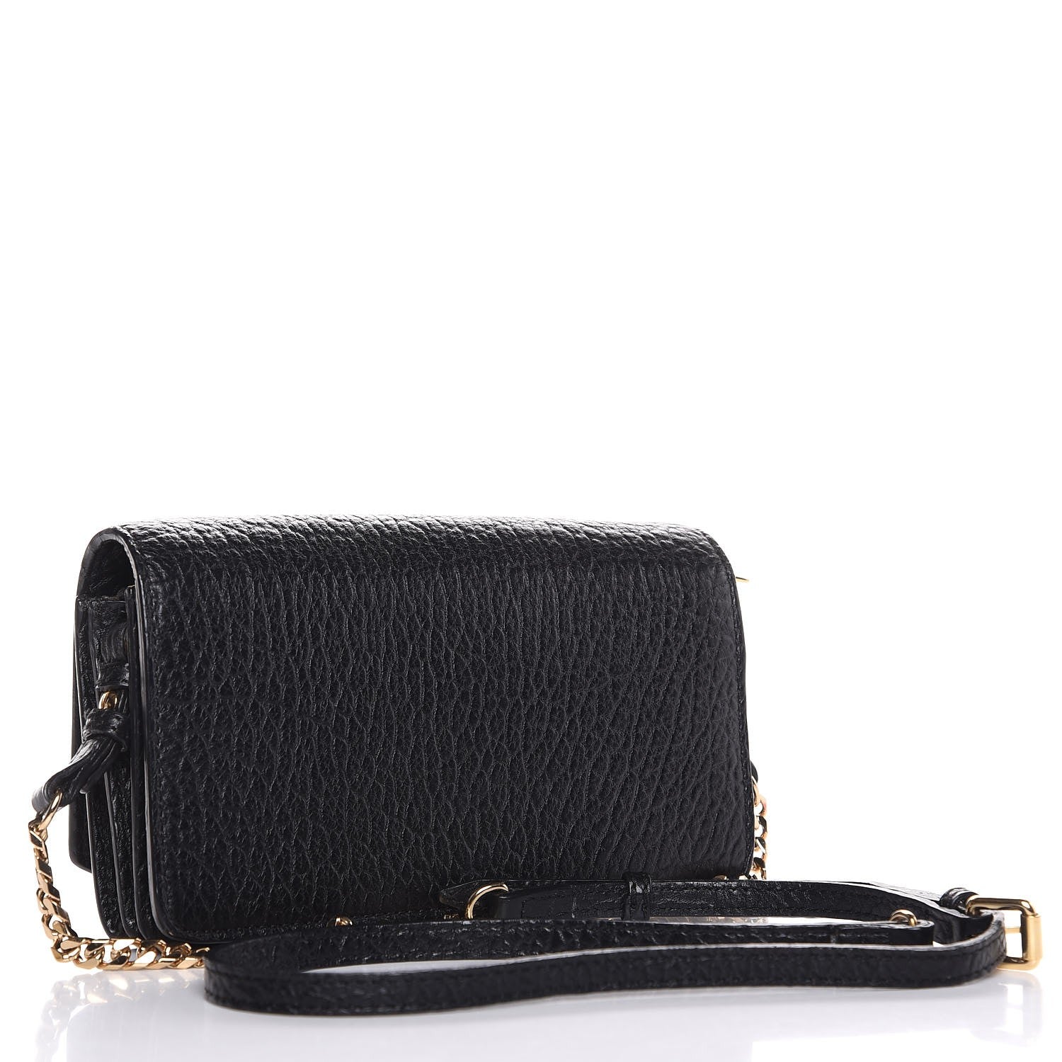 Burberry Signature Grain Small Madison Chain Clutch Black 3 of 7