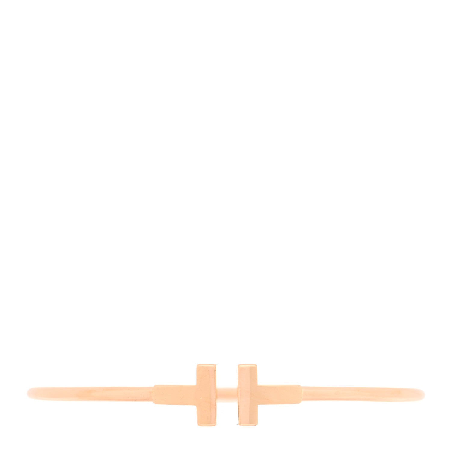 Tiffany 18K Rose Gold T Wire Bracelet 1 of 3