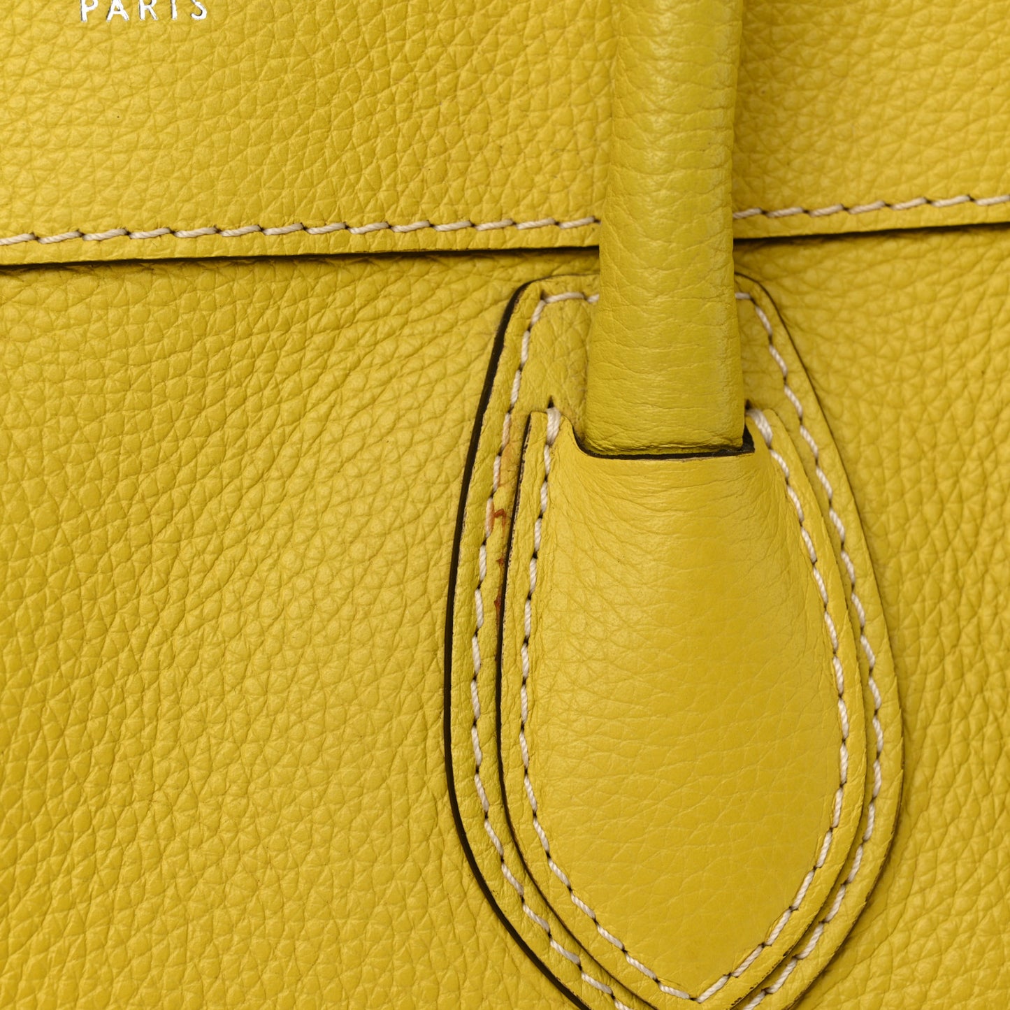 Drummed Calfskin Micro Luggage Citron