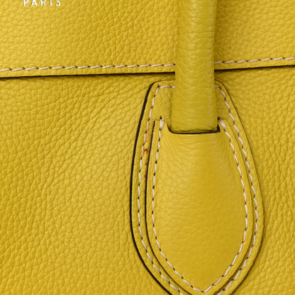 Celine Drummed Calfskin Micro Luggage Citron 12 of 14