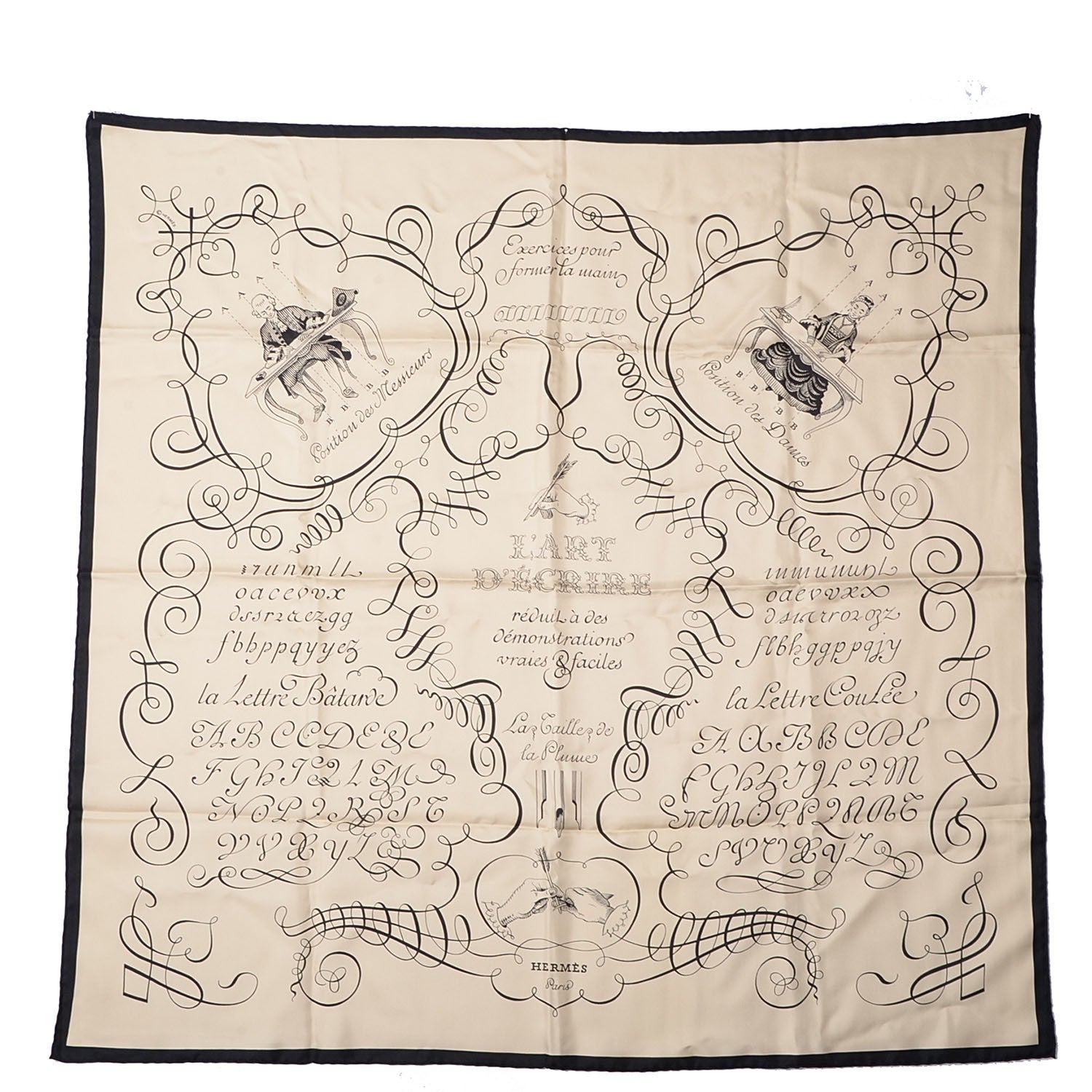 Hermes Silk L'Art D'Ecrire Scarf 90 2 of 5