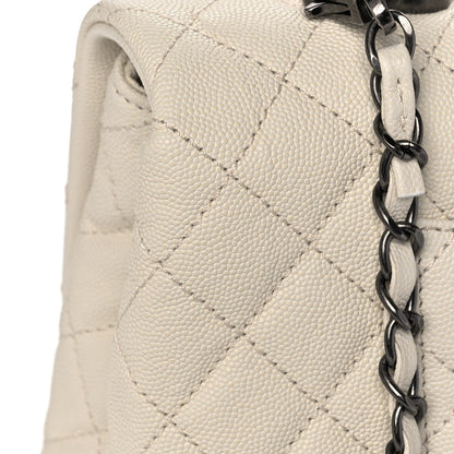 Chanel Caviar Lizard Quilted Medium Coco Handle Flap White 11 of 12