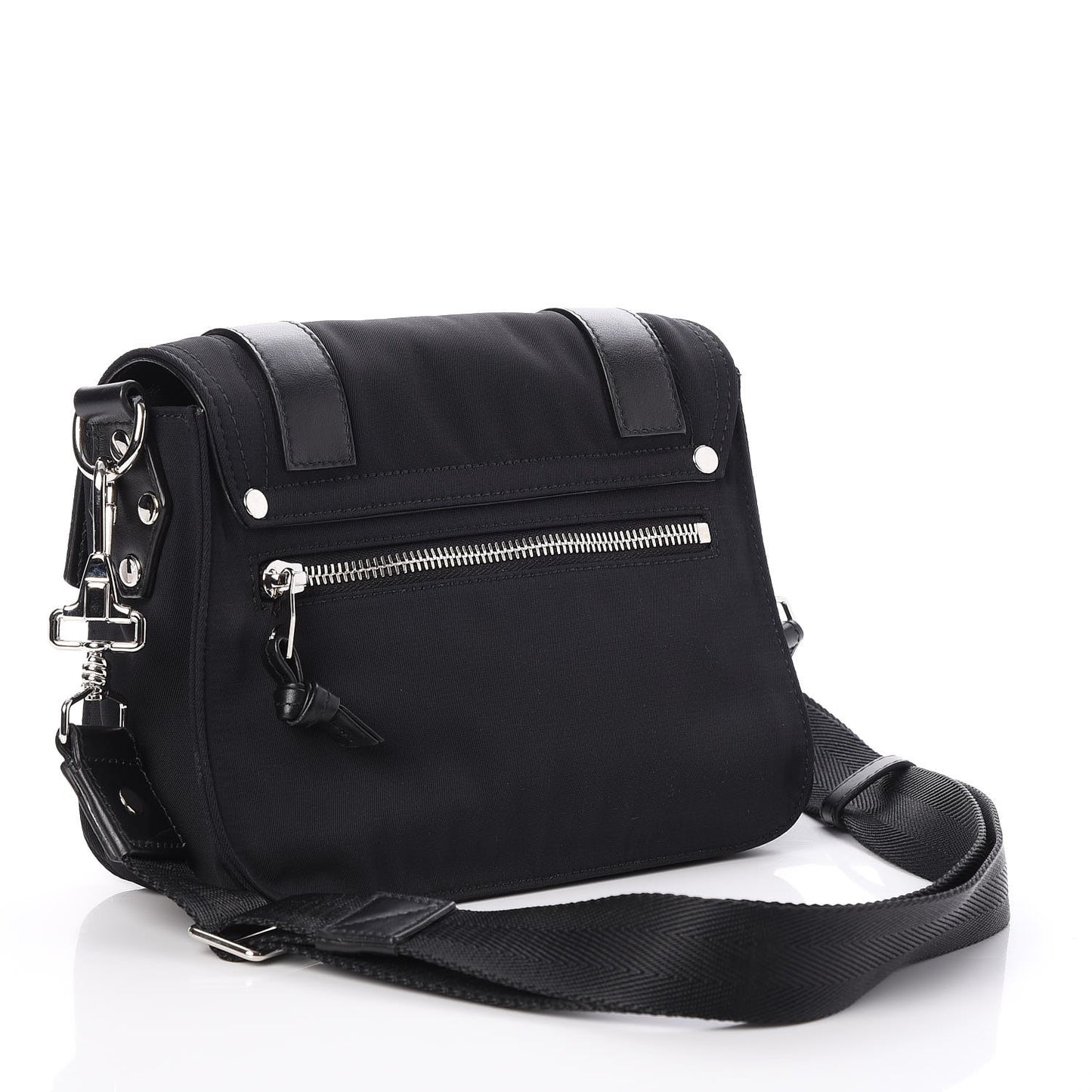 Nylon Calfskin PS1 Pouch Messenger Black