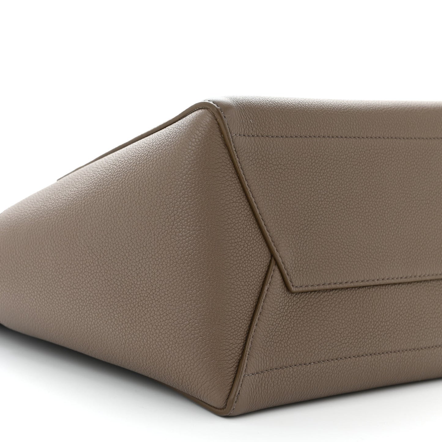 Soft Grained Calfskin Sangle Bucket Bag Taupe