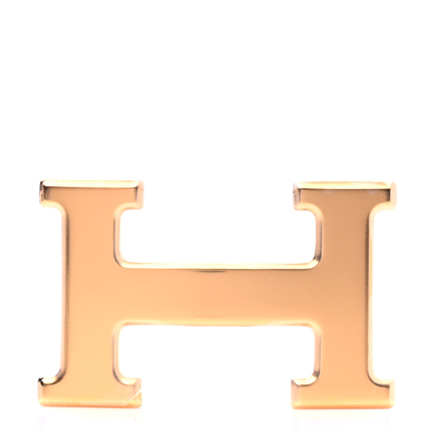 Polished 32mm H Belt Buckle Gold
