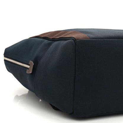 Hermes Toile Groom School Backpack Bleu Navy Feu 9 of 11