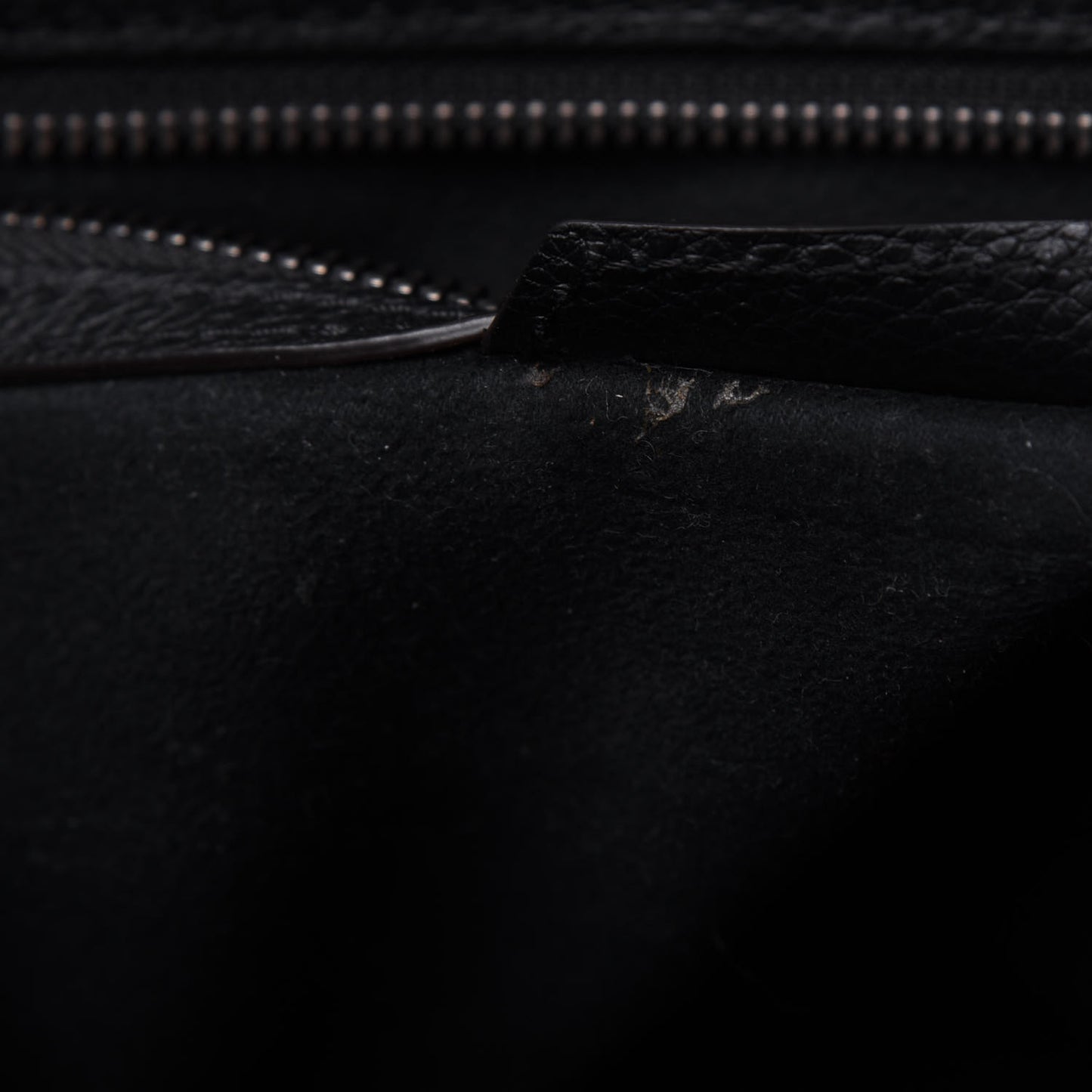 Drummed Calfskin Mini Luggage Black