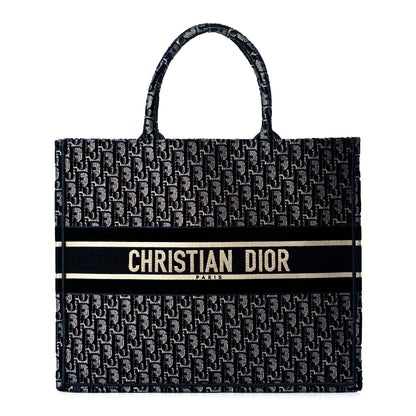 Christian Dior Oblique Velvet Book Tote Blue Multicolor 1 of 10