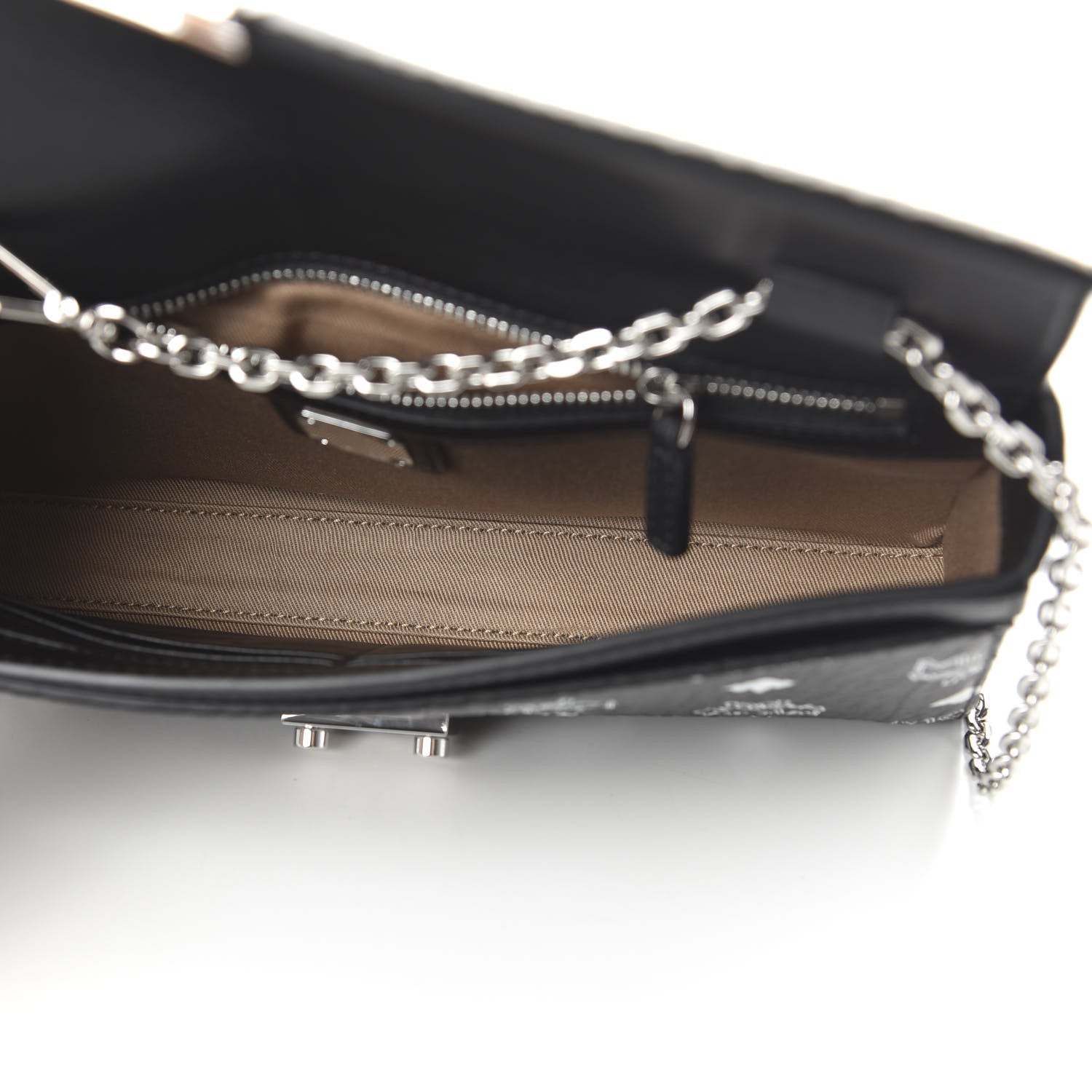 MCM Visetos Monogram Medium Millie Crossbody Bag Black 5 of 9
