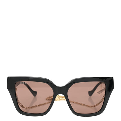 Gucci Acetate Square Frame Chain Sunglasses GG1023S Black 2 of 7